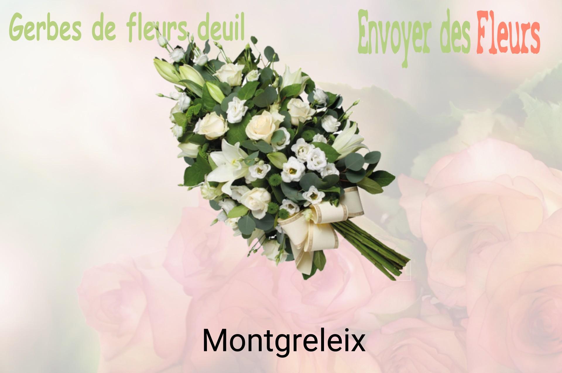 Gerbe de fleurs de deuil livrée à Montgreleix